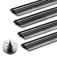 와이퍼 블레이드 리필 4개 66cm(26인치) 앞유리 와이퍼 블레이드 리필 DIY 조절 가능한 범용 교체품 전면 및 후면 앞유리 실리콘 와이퍼 블레이드 리필 고무 스트립