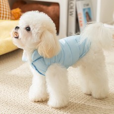 차르미콜 반려동물 강아지옷 애견옷 조끼 다운 솔리드 색상 조끼 24-10, 1개, 스카이