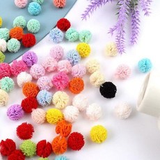 솜방울형 공예재료 200p 수공예 다색상 장식용 혼합 꽃브로치, 1개, 상세페이지 참조