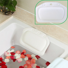 욕조베개 튜브 반신욕 스파 목욕 베개 등받이 쿠션 머리 베개 편안한 목욕 찜질방 목욕탕 머리 받침, 1개, 프리미엄 욕조베개 화이트