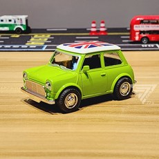 聲光可開門Q版復古合金車 - 警車 金龜車 雙層巴士 復古老爺車 mini cooper模型車 小車, MINI-綠(聲光雙開門, 1個