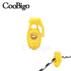 플라스틱 스프링 가방 파라코드 DIY 토글 신발끈 클립 수류탄 스트링 코드 액세서리 로프 스포츠웨어 12, Yellow