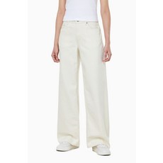 [백화점 정품] 캘빈클라인 진 여성 로우라이즈 배기핏 화이트진 린넨 청바지 47C721G