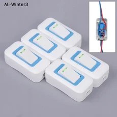 15PCS 소형 로커 버튼 배선 스위치 화이트 핸드 핀치 침대 옆 가전 푸시 보트 모양, 1PCS