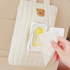 휴대용 물티슈 파우치 이동식 세련된 커버 생활방수 포켓형, 1개, 02물티슈파우치-토끼