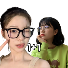 AnnLine 블루라이트차단 뿔테 안경 1+1