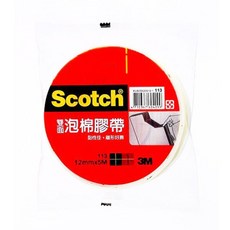Scotch 3M 雙面泡棉膠帶, 1個, 24mmx 5m