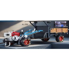 레트로 수동식 트랙터 모형 장난감 합금 소재 클래식 장식품 추억 소리 피규어 다이캐스트 미니어처 선물용, 1개, 소형 사륜차 그린