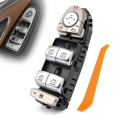 TOP-MAX Master 파워 윈도우 스위치 드라이버 사이드 메르세데스 벤츠 C300 C350e C43 C63 GLC300 스포츠 유틸리티 쿠페 GLC43 AMG와 호환 A, Black, 1개