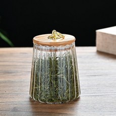 玻璃儲物罐 密封防潮高顏值花茶罐, 1個, 吉祥茶葉罐【1個】