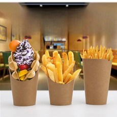 호떡 포장지 감자튀김 와플 크레페 종이컵 닭강정 간식 1000개 팝콘 일회용 고구마, 05. 16oz 밀봉 컵 1000개