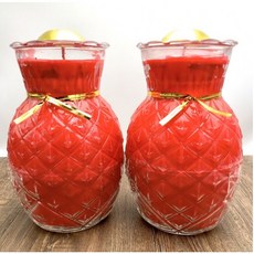 鳳梨造型酥油蠟燭, 1件, 紅色20斤鳳梨1對（箱）, 1L, 無