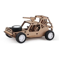 DIY 나무 모형 조립 키트 풀백 아미 버기 TM-581, 단품, 1개