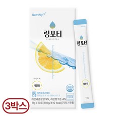 링포티 에너지 수분 충전 레몬맛 특허유산균 함유, 3개, 110g