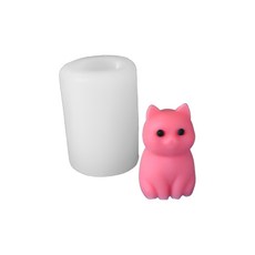 고양이 모양 양초 몰드 양초 비누 사무실 책상 장식용 고양이 모양 실리콘 몰드, small