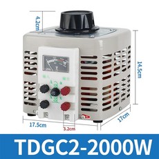 자동변압기 가정용 도란스 조정기 가변 전압 트랜스 단상, 액정계기 0-300V 조절, 1개, 2000W