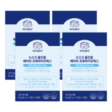 마미큐어 GOD올인원 아기유산균 비타민D아연 함유 돌 유아 아이 베이비, 4개, 60g