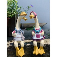 조형물 모형 야외 정원 장식품 거위 가든 장식 연못 조경 꾸미기