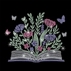 1개 유리 핫픽스 라인스톤 다리미 부착형 아플리케 의상 액세서리 (옷 가방 바지 책 장식용) 297x210mm, 혼합색