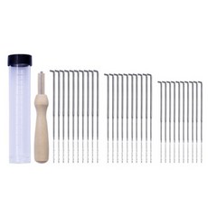 치프몰 양모펠트 바늘 30개 + 나무바늘, 1개