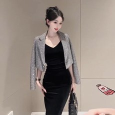 SAHINER 여성 봄 크롭 싱글 자켓 BWT41