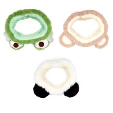 세안 동물 헤어밴드 넓은 반다나 와이드 벨벳 새틴 여자 곰돌이