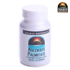 SOURCE NATURALS 棕櫚酸酯維他命C膠囊 500mg, 45顆, 1罐