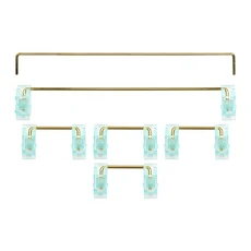 Everglide Panda V3 투명 플레이트 장착 스태빌라이저 골드 도금 와이어 맞춤형 기계식 키보드 플레이트 투, 04 P V3 Cyan GH60 Plus