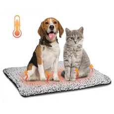 강아지 고양이 강아지온열매트 전기없는 겨울 보온매트 동물용 발열매트, 1개, 그레이