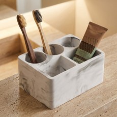 네이빈 규조토 칫솔꽂이 욕실용품 빠른건조 거치대, 화이트, 1개