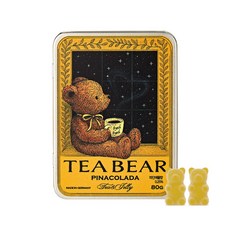 별별 티베어 피나콜라다 파인애플 코코넛 TWG 곰젤리 티테디 곰 티젤리 티 틴케이스, 1개, 80g