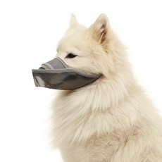 시원한 강아지 메쉬 입마개 마스크 소형견 중대형견, 그레이