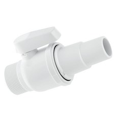 QWORK 양방향 볼 밸브 3.8cm(1.5인치) MIP x 3.8cm(1.5인치) - 3.2cm(1.25인치) 호스 어댑터 ABS 플라스틱 최대 50psi Hayward, QWORK 양방향 볼 밸브, 3.8cm(1.5인치) M