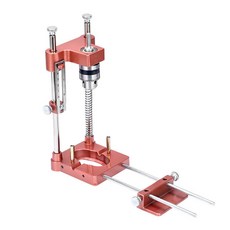 鋁合金木工鑽孔支架，便攜式鑽孔定位器，精準輔助木工定位儀工具，DIY木工必備, 1個, 鋁合金電鉆支架