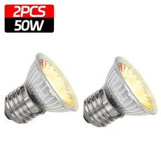 발열전구 온열 열등 UVA UVB 파충류 램프 거북이 바스킹 UV 전구 가열 조명 반려동물 열 양서류 풀 선램프 25 W 50 75W, 2PCS-50w