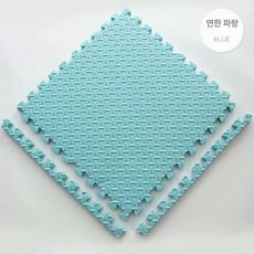 어린이집 층간소음 방지매트 퍼즐매트-하얀색 / 60x60x2.0cm 6장, 1개, 라이트블루