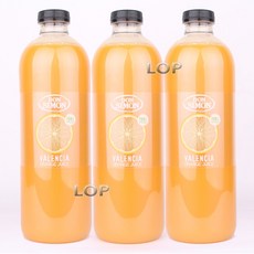 100% 착즙 돈시몬 발렌시아 오렌지 주스 1000ml X 3병, 1L