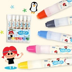 NINO 專用水性蠟筆，安全無毒、色彩鮮豔、易清洗，兒童繪畫最佳選擇, 1個, 6