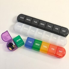 하우홈즈 분리형 일주일 휴대용 약통 요일별 소분 가능, 화이트, 1개