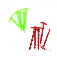 정군 쇠말뚝 텐트못 텐트 나사팩 고정나사 말뚝 텐트팩, 그린