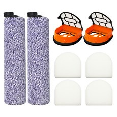 [호환] BNC INT 샤크 닌자 하이드로백 WD210KR 물걸레 무선 청소기 소모품 브러쉬 롤+필터 세트, 2세트, 수량