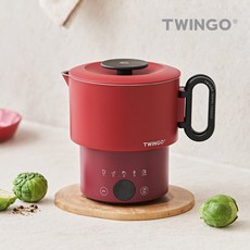 트윙고 디지털 트래블 쿠커_해외겸용_파우치포함, 살사 레드