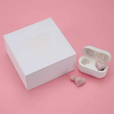 하트 이어폰 블루투스 디자인 하트버즈 무선 귀여운 수입, 상세페이지 참고, 6. 하트 이어폰 - 분홍(선물포장)