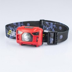 戶外超輕感應頭燈：強光LED登山夜釣工作頭燈, 1個, 紅色, 紅色
