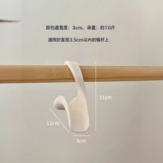 DFMEI 亞克力粘鉤鑰匙強力免打孔衛生間浴室門後無痕納米鉤牆上玄關粘膠, 1個, 白色包包掛鉤1個【15g】:如圖