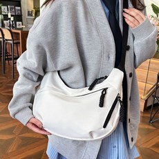 ZOZI 크로스백 대용량 에코백 남여공용 호보백 여행용 슬링백 가벼운 반달백 일상용 숄더백