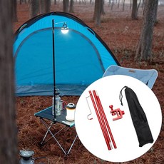 텐트 조명 걸이 테이블 거치대 파일드라이버 무드등 램프, 블랙