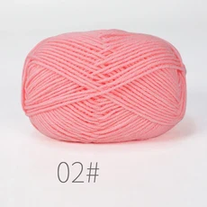 5개 혼합 색상 얀 밀크 코튼 얀 세트 핸드메이드 DIY 공예 스웨터 스카프 뜨개질용, 58 B02-5PCS