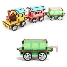 퍼즐피플 3D목재 영공방 어린이 퍼즐키트, 1개, 화물기차 만들기 3D 목재 입체퍼즐