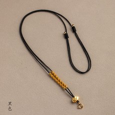 手工掛繩 優質線材, 黑色, 1個